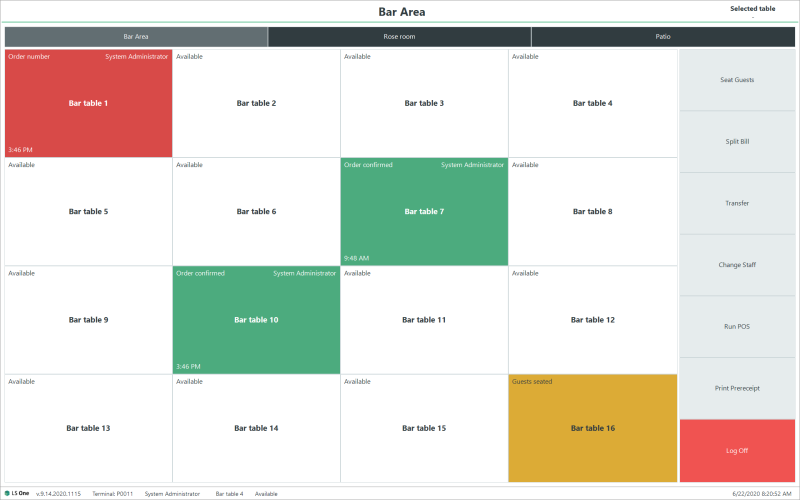 Restaurant functionality